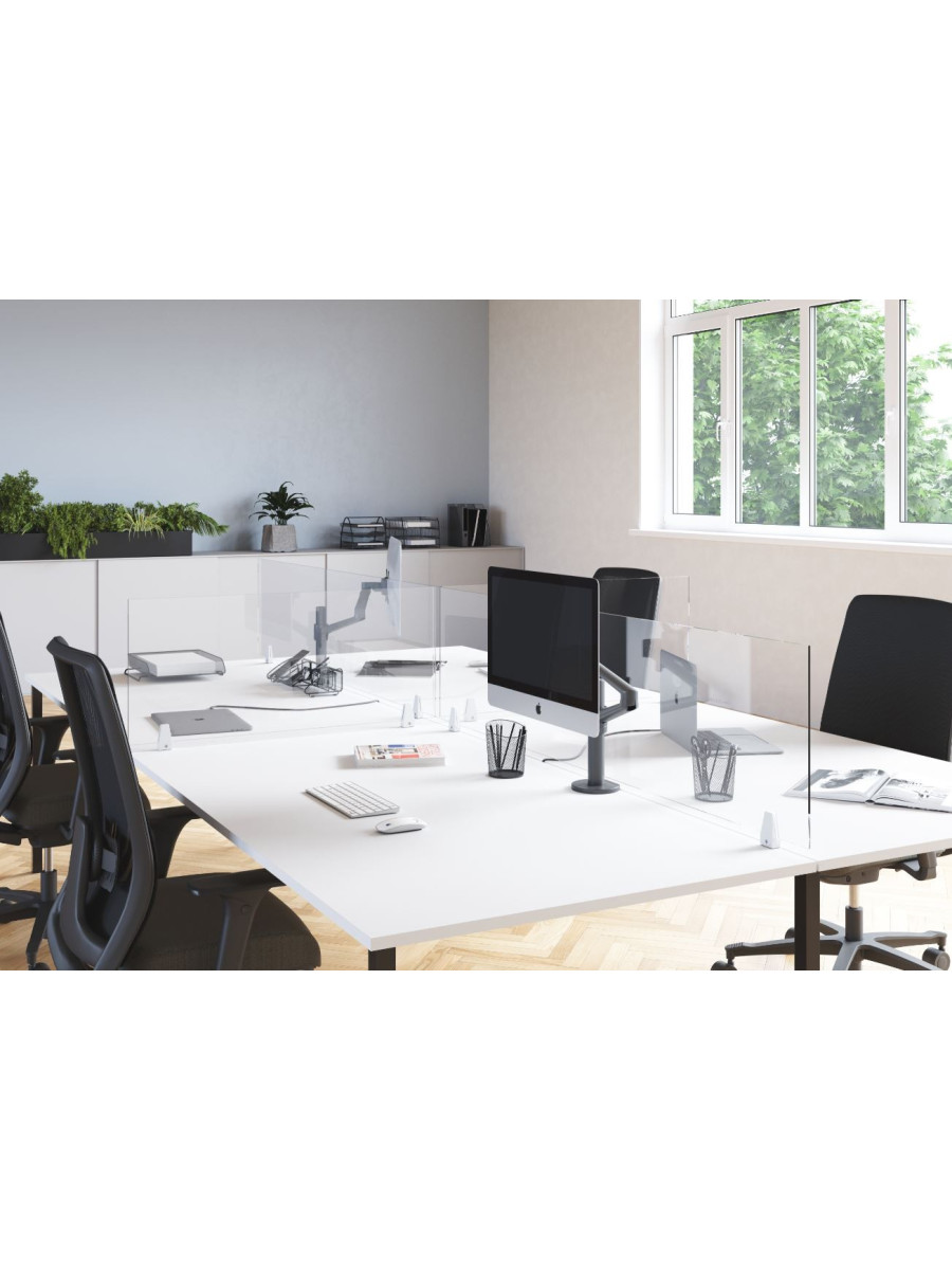 Separateur De Bureau En Plexiglass De Cristal