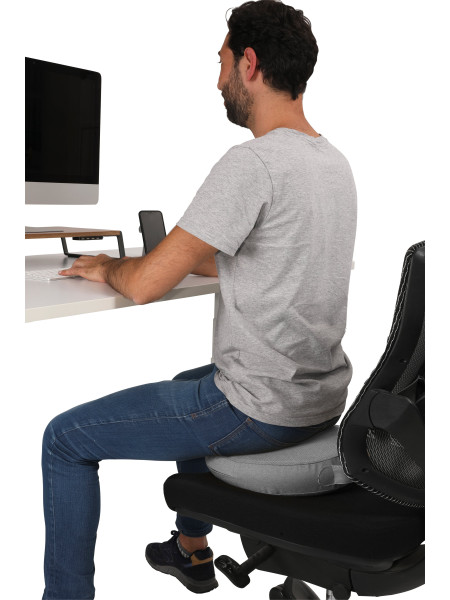 Coussin d'assise ergonomique gris
