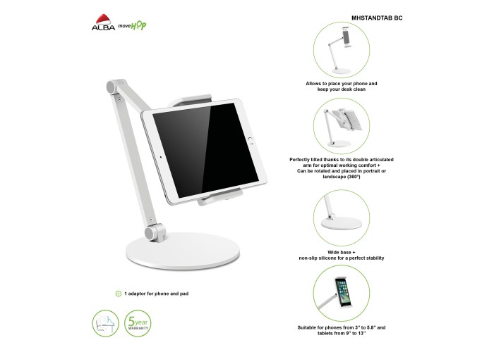 ERGONOMIC SUPPORT FOR TABLET AND PHONE