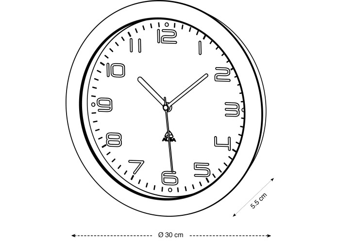 OROLOGIO DA PARETE RADIOCONTROLLATO HORNEWRC GRIGIO