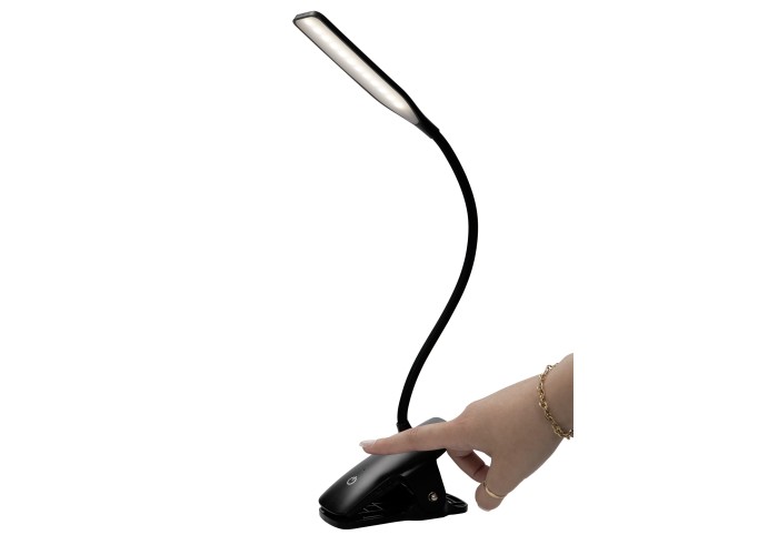 Lampe LEDSMART ALBA de bureau LED avec chargeur Qi pour téléphone, Noir