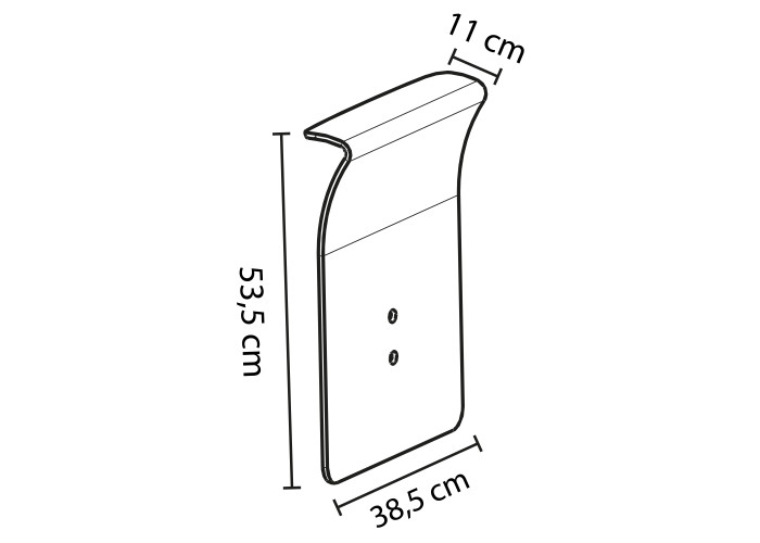 Bracciolo in legno - Gamma modulare HIZIA