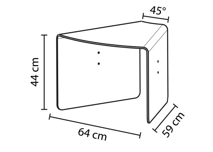 Tavolo angolare in legno - gamma modulare HIZIA