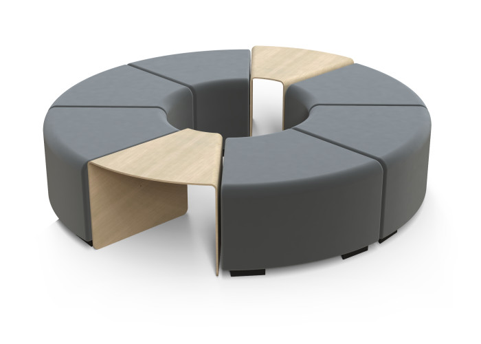 Wooden corner table - HIZIA modular range