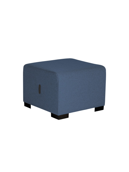 Pouf 1 place bleu denim - HIZIA