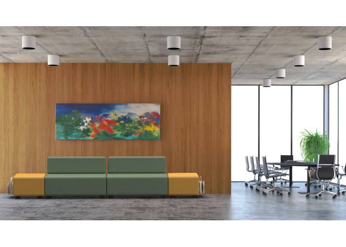 Pouf 1 place Jaune Safran - HIZIA