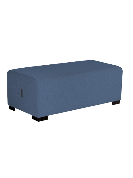 Pouf 2 posti in denim blu - HIZIA