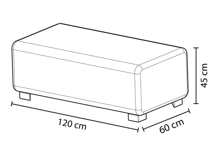 Hocker 2-Sitzer Gelb Safran - HIZIA