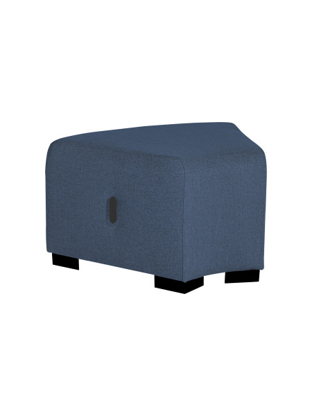 Pouf angolare a 1 posto Blue Denim - HIZIA