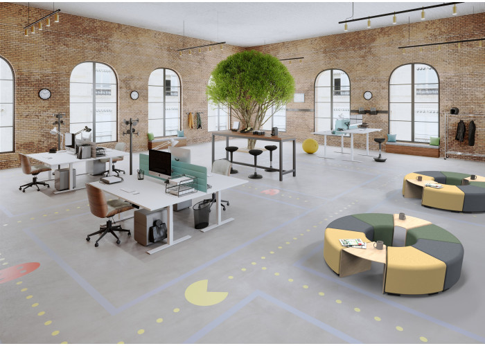 Eckhocker 1 Platz Denim Blau - HIZIA