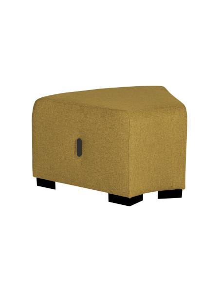 1-seater angular pouffe Saffron Yellow - HIZIA