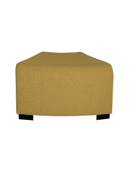 1-seater angular pouffe Saffron Yellow - HIZIA