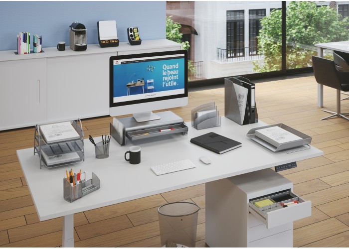 BAC A COURRIER SUPERPOSABLE GRIS