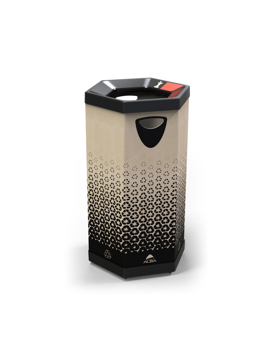 Poubelle de tri sélectif et recyclage en carton - 100 L