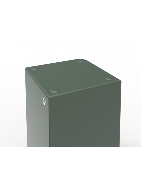 Corbeille à papier en métal vert