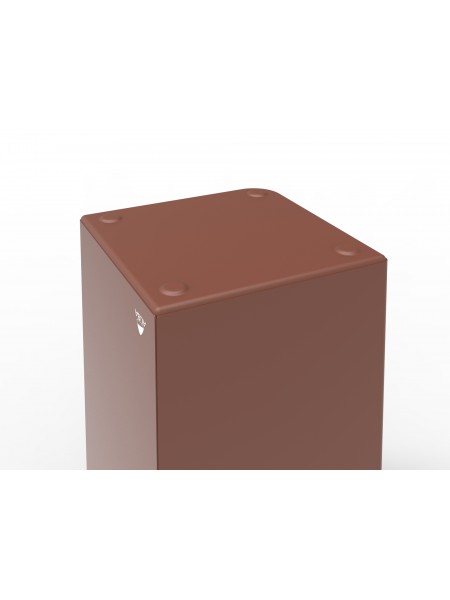 Corbeille à papier en métal terracotta