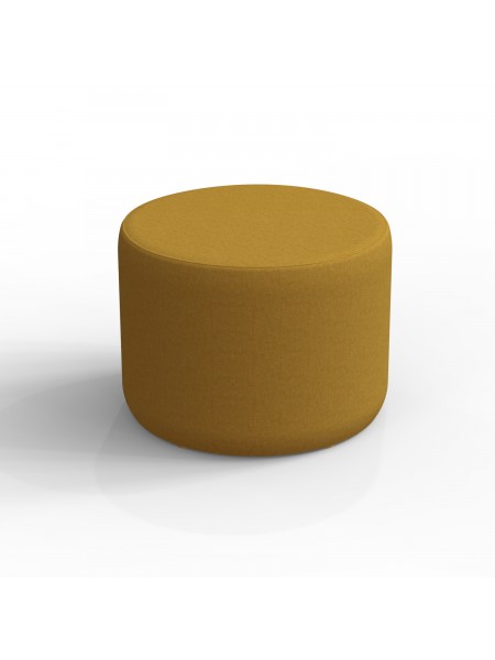 Pouf rond 58 cm - Jaune Safran Polyester