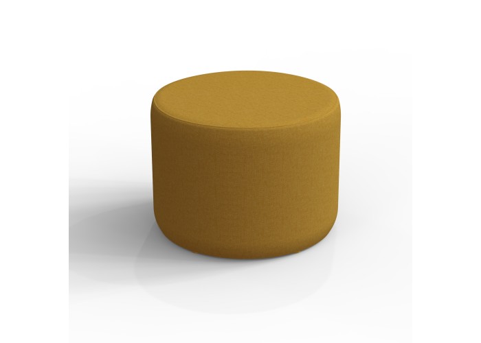 Pouf rond 58 cm - Jaune Safran Polyester