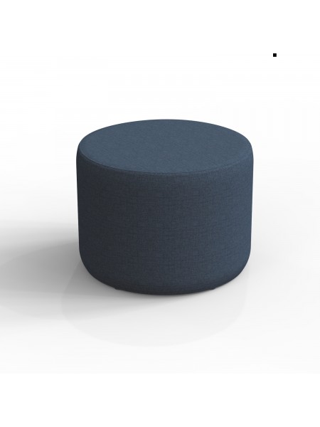 Pouf rond 58 cm - Bleu Denim Polyester