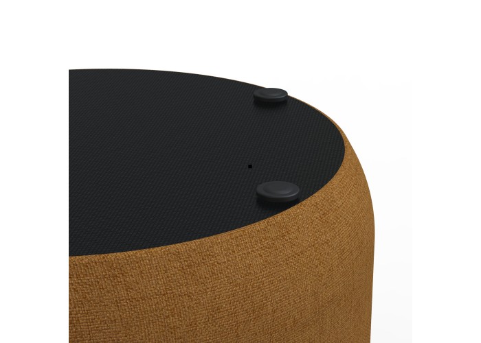 Pouf rond 58 cm - Terre de Sienne Polyester