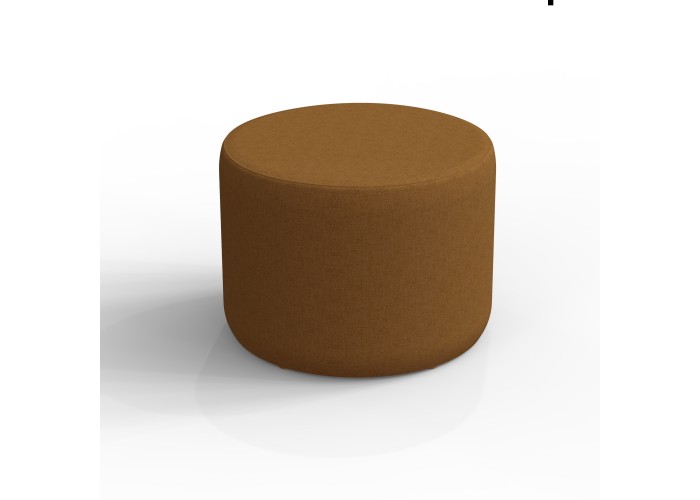 Pouf rond 58 cm - Terre de Sienne Polyester