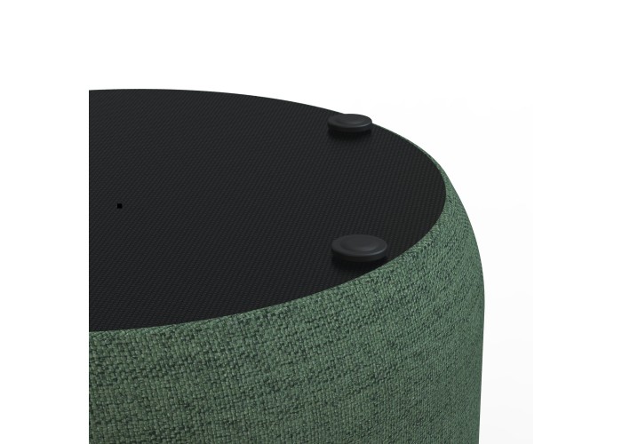 Pouf rond 58 cm - Vert Forêt Polyester