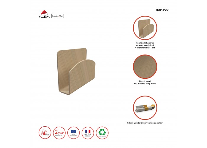 Porte-documents en bois - Gamme modulaire HIZIA