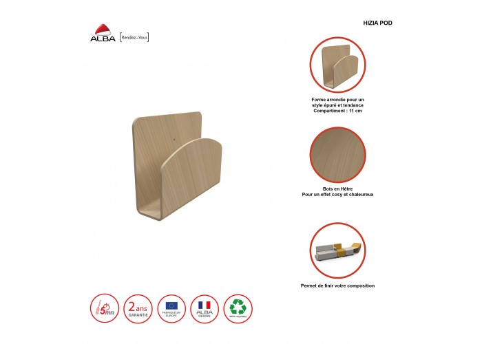 Porte-documents en bois - Gamme modulaire HIZIA