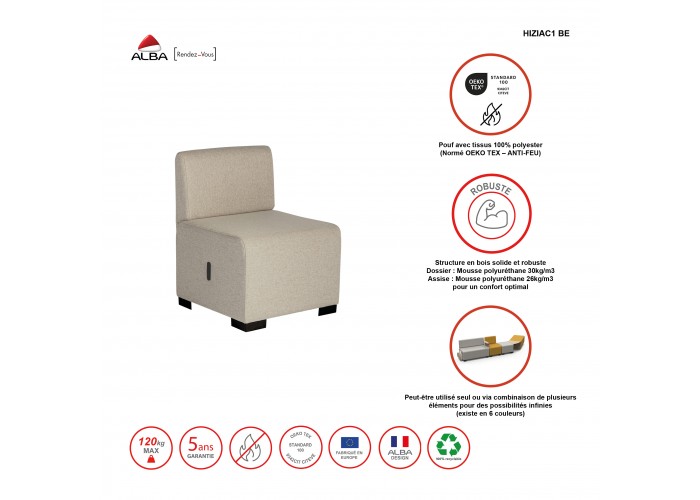 1-Sitzer-Sofa Safrangelb - HIZIA