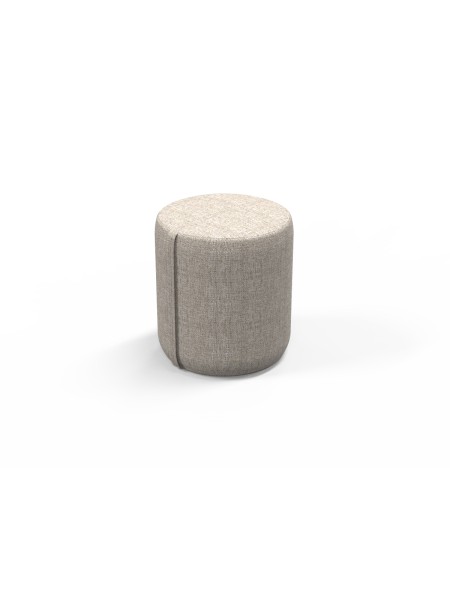Pouf rond 38 cm - Gris Anthracite Polyester