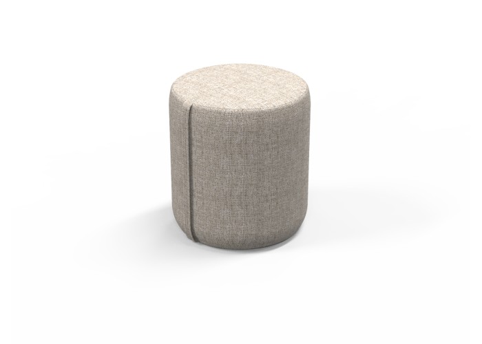 Pouf rond 38 cm - Gris Anthracite Polyester