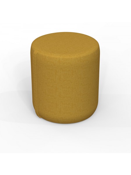Pouf rond 38 cm - Jaune Safran Polyester