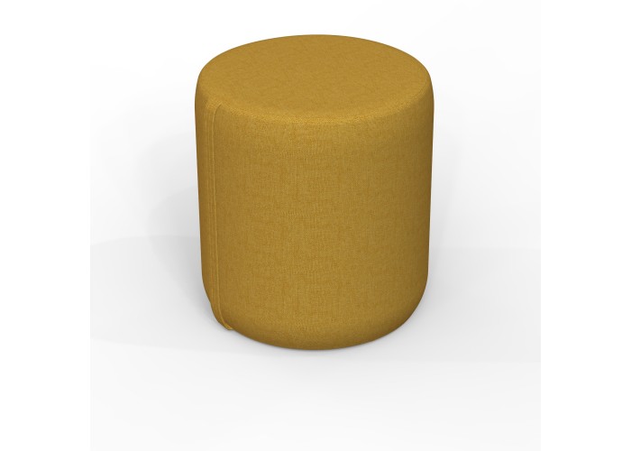 Pouf rond 38 cm - Jaune Safran Polyester