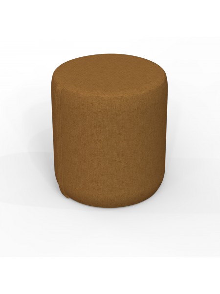 Pouf rond 38 cm - Bleu Denim Polyester