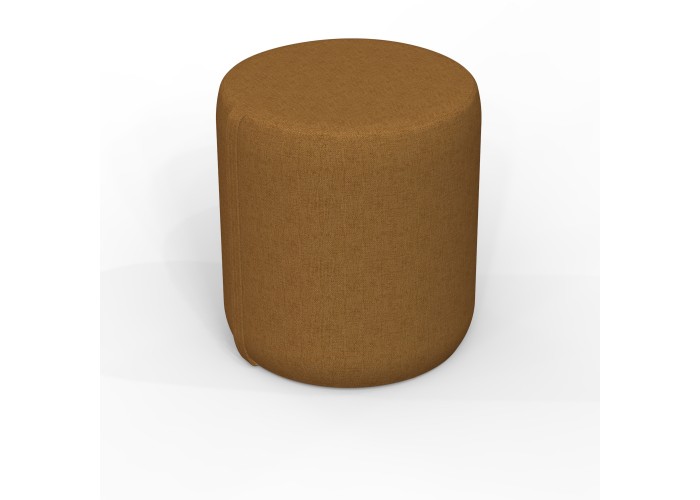 Pouf rond 38 cm - Bleu Denim Polyester