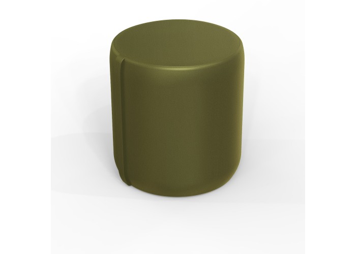 Pouf rond 38 cm - Vert Avocat Similicuir