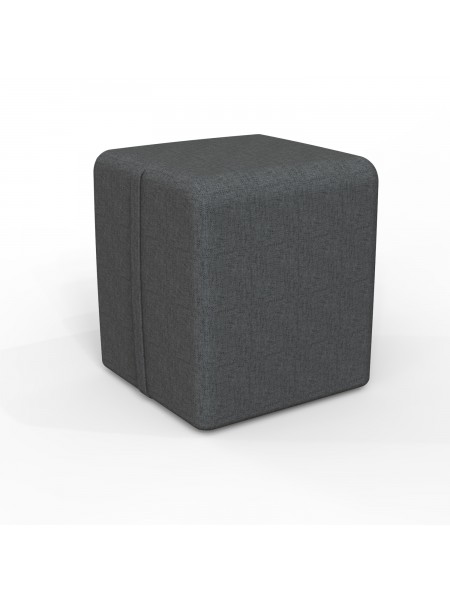 Pouf carré 38 cm - Gris Anthracite Polyester