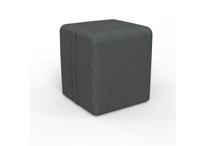 Pouf carré 38 cm - Gris Anthracite Polyester
