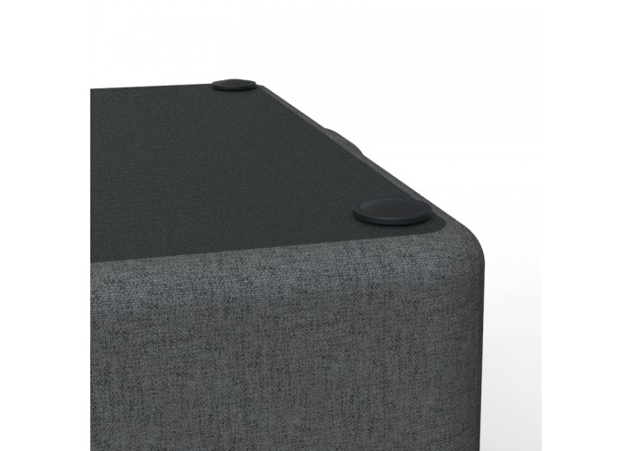Pouf carré 38 cm - Gris Anthracite Polyester