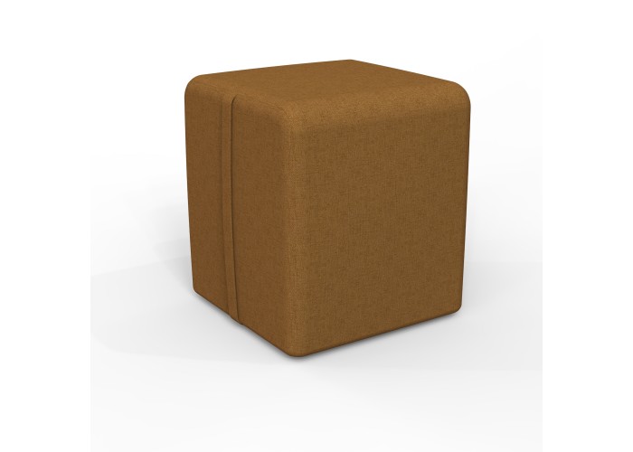 Pouf carré 38 cm - Terre de Sienne Polyester