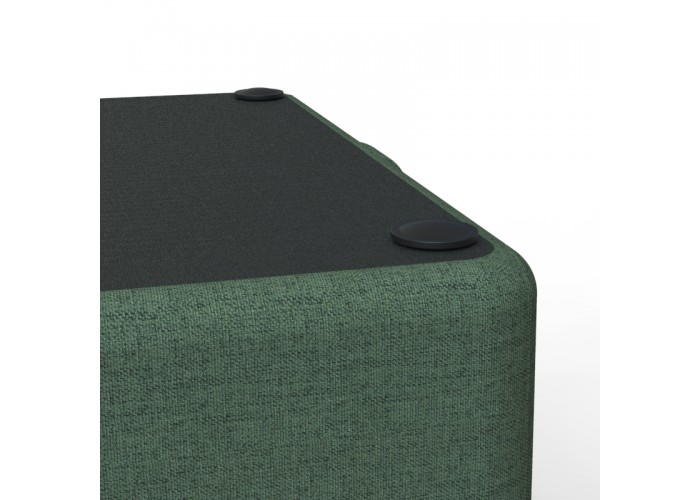 Pouf carré 38 cm - Terre de Sienne Polyester