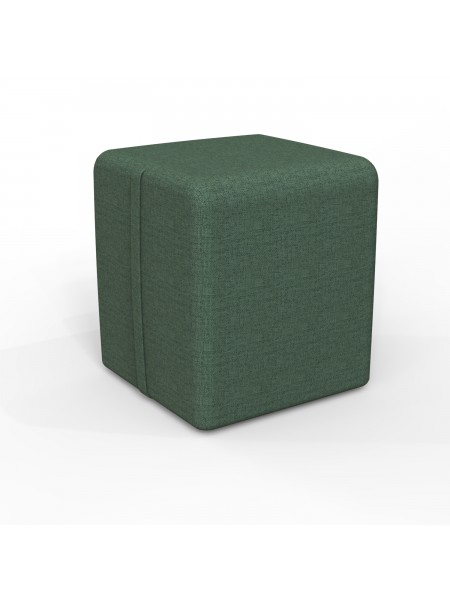 Pouf carré 38 cm - Terre de Sienne Polyester