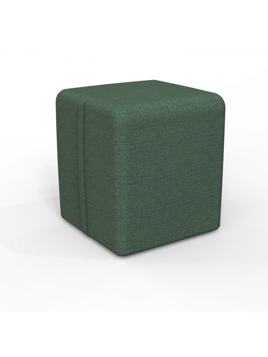 Pouf carré 38 cm - Terre de Sienne Polyester