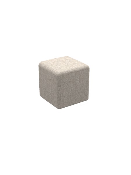 Pouf carré 38 cm - Beige Sahara Polyester