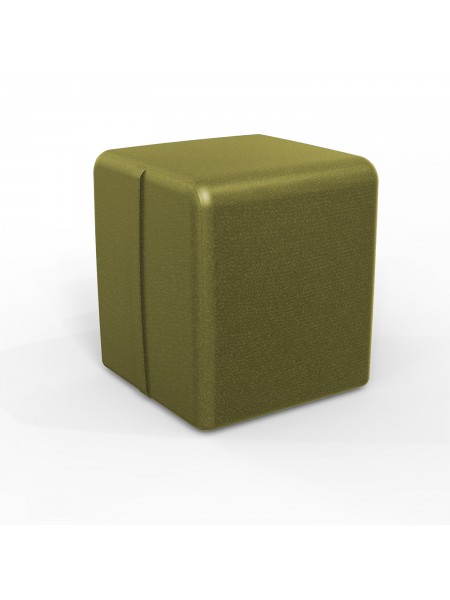 Pouf carré 38 cm - Vert Avocat Similicuir