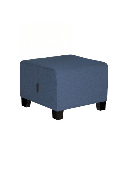 Pouf 1 place bleu denim - HIZIA