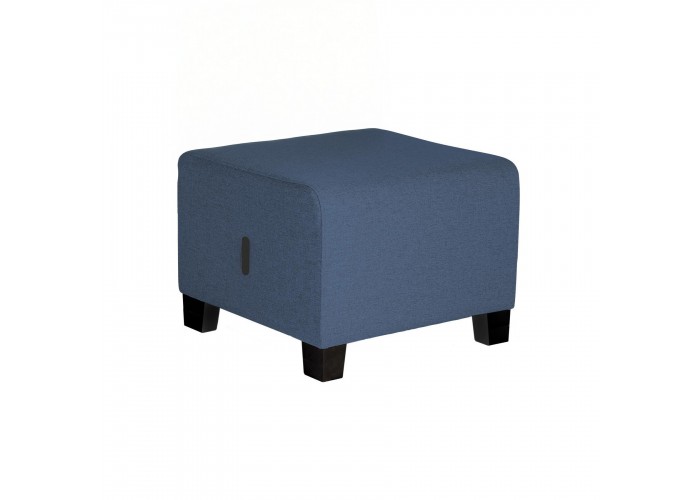 Pouf 1 place bleu denim - HIZIA