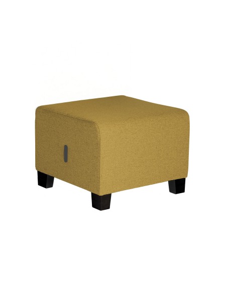 Pouf 1 place Jaune Safran - HIZIA