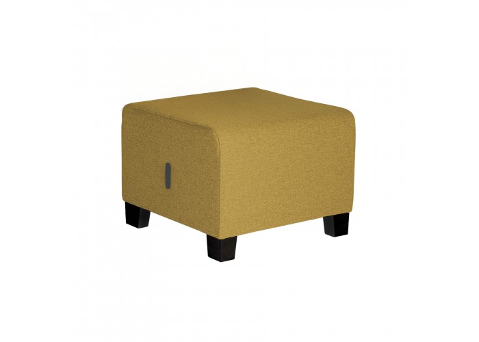 Pouf 1 place Jaune Safran - HIZIA