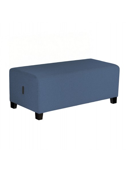 Hocker 2-Sitzer Denim Blau - HIZIA